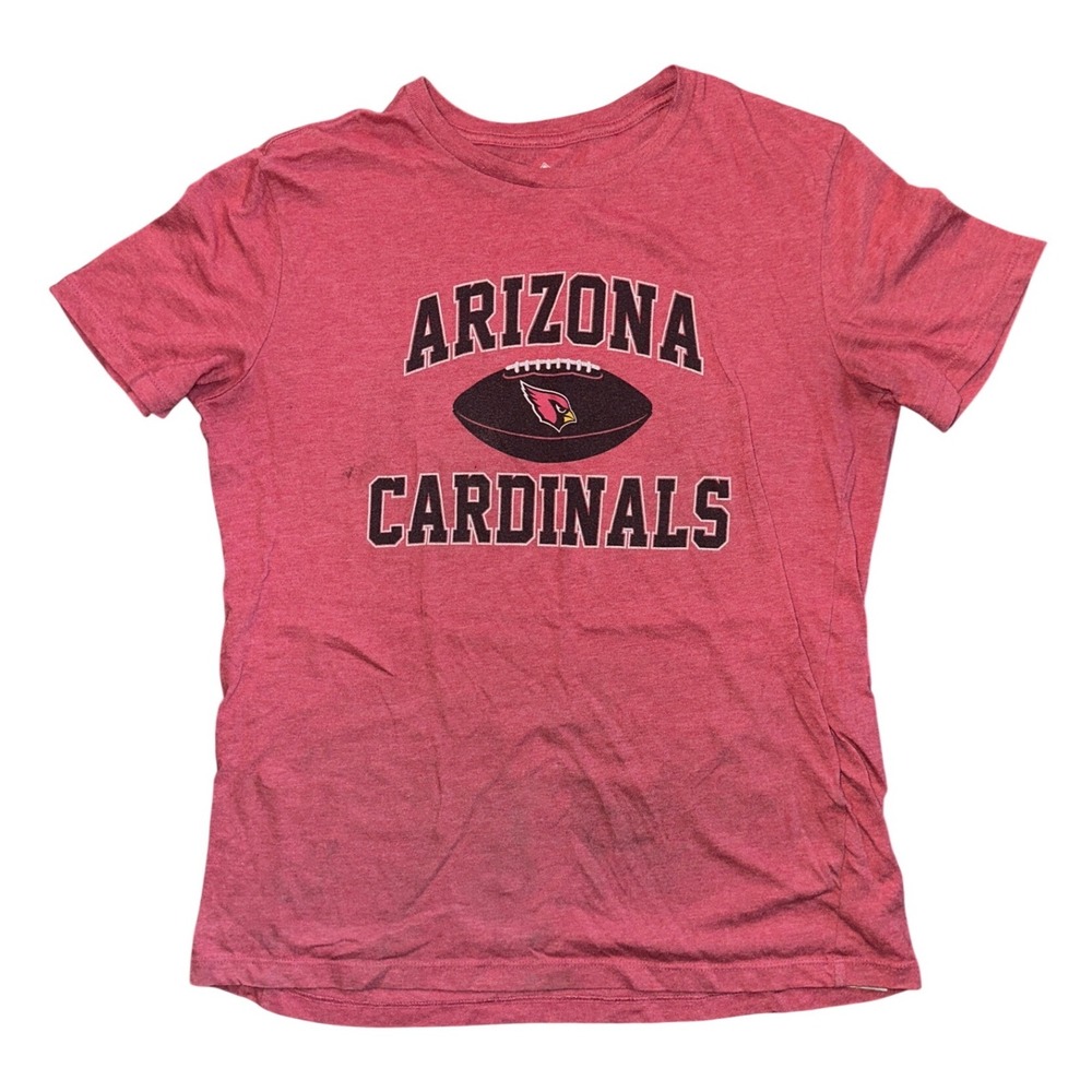 NFL Team Apparel Arizona Cardinals Boys XXL 18 Red Heather Graphic T-Shirt Tee